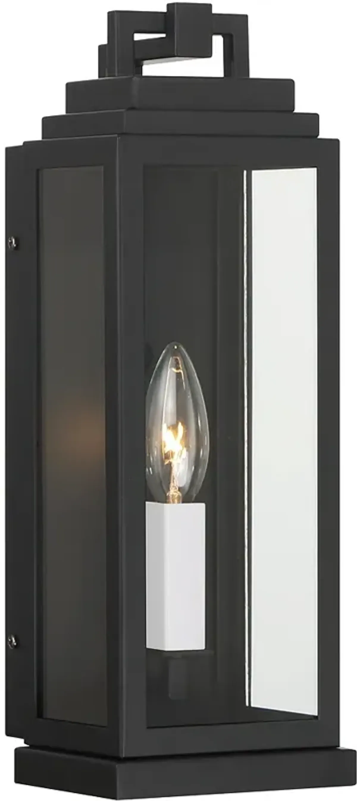 Crystorama Aspen 1 Light Matte Black Outdoor Sconce