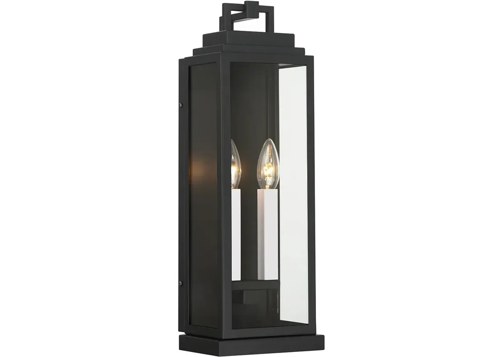 Crystorama Aspen 2 Light Matte Black Outdoor Sconce