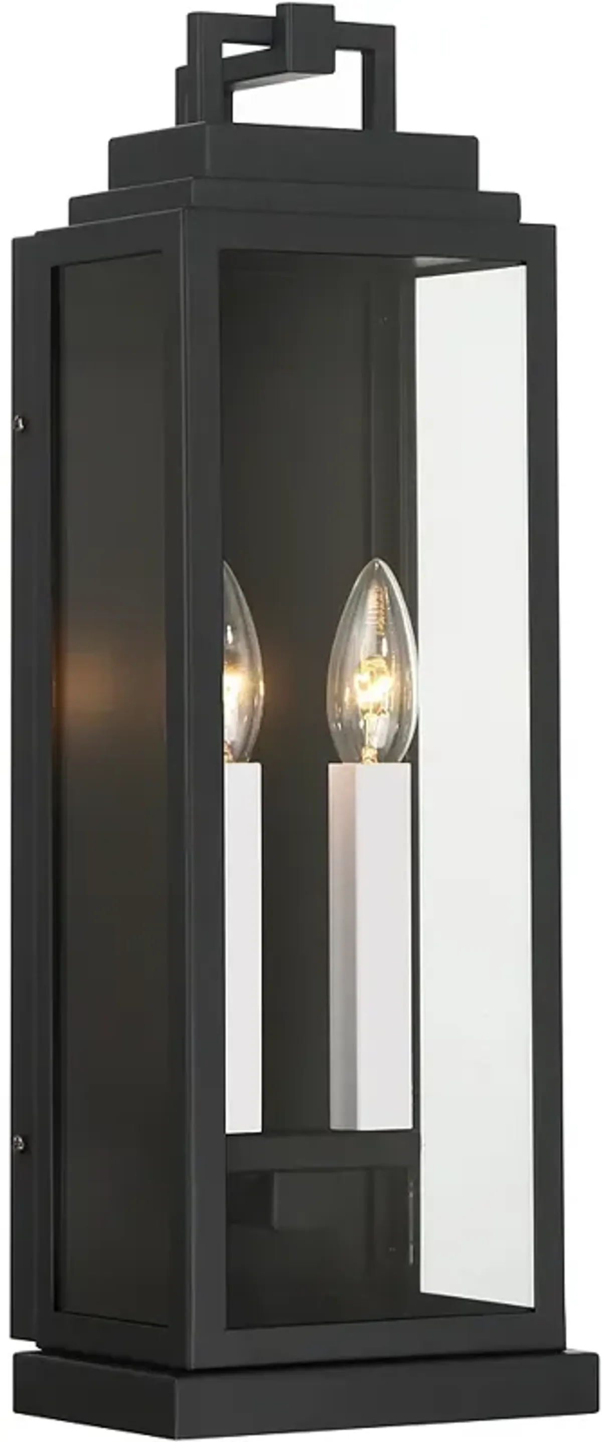 Crystorama Aspen 2 Light Matte Black Outdoor Sconce