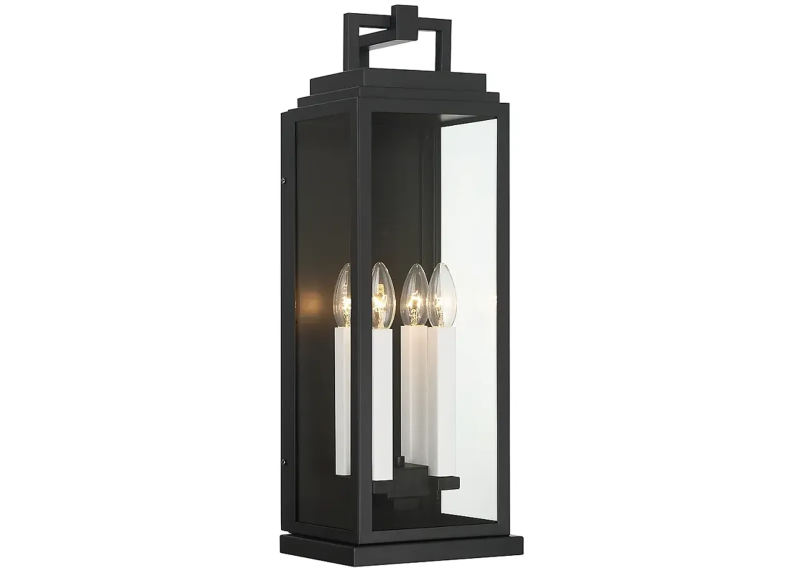 Crystorama Aspen 4 Light Matte Black Outdoor Sconce