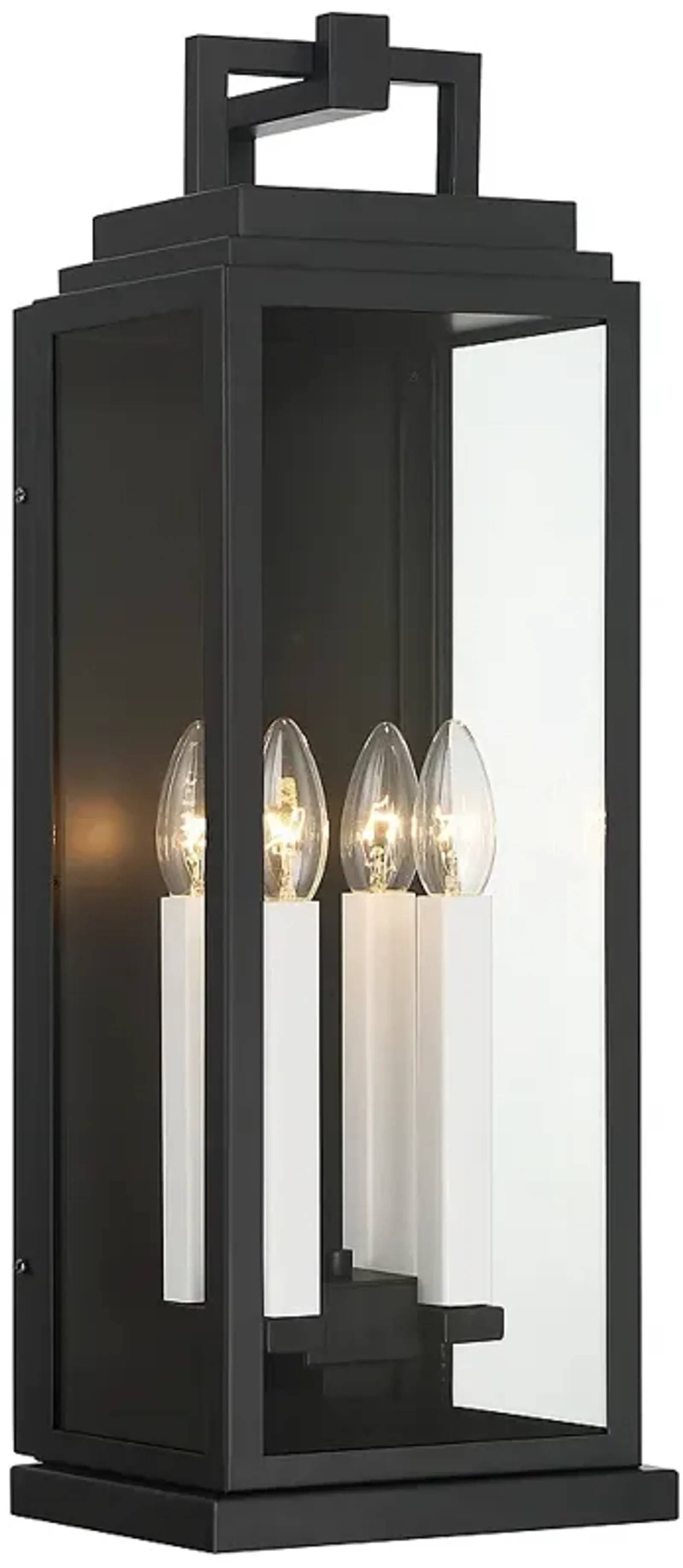 Crystorama Aspen 4 Light Matte Black Outdoor Sconce