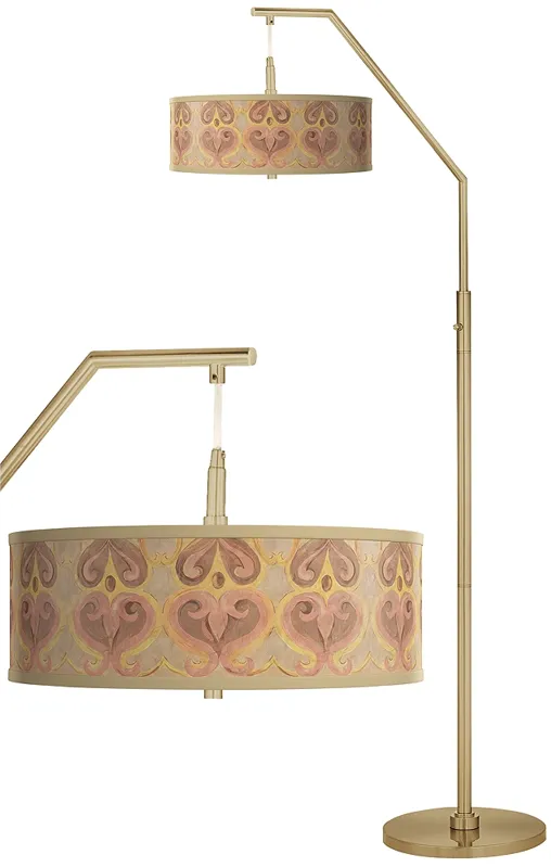 Aurelia Giclee Warm Gold Arc Floor Lamp