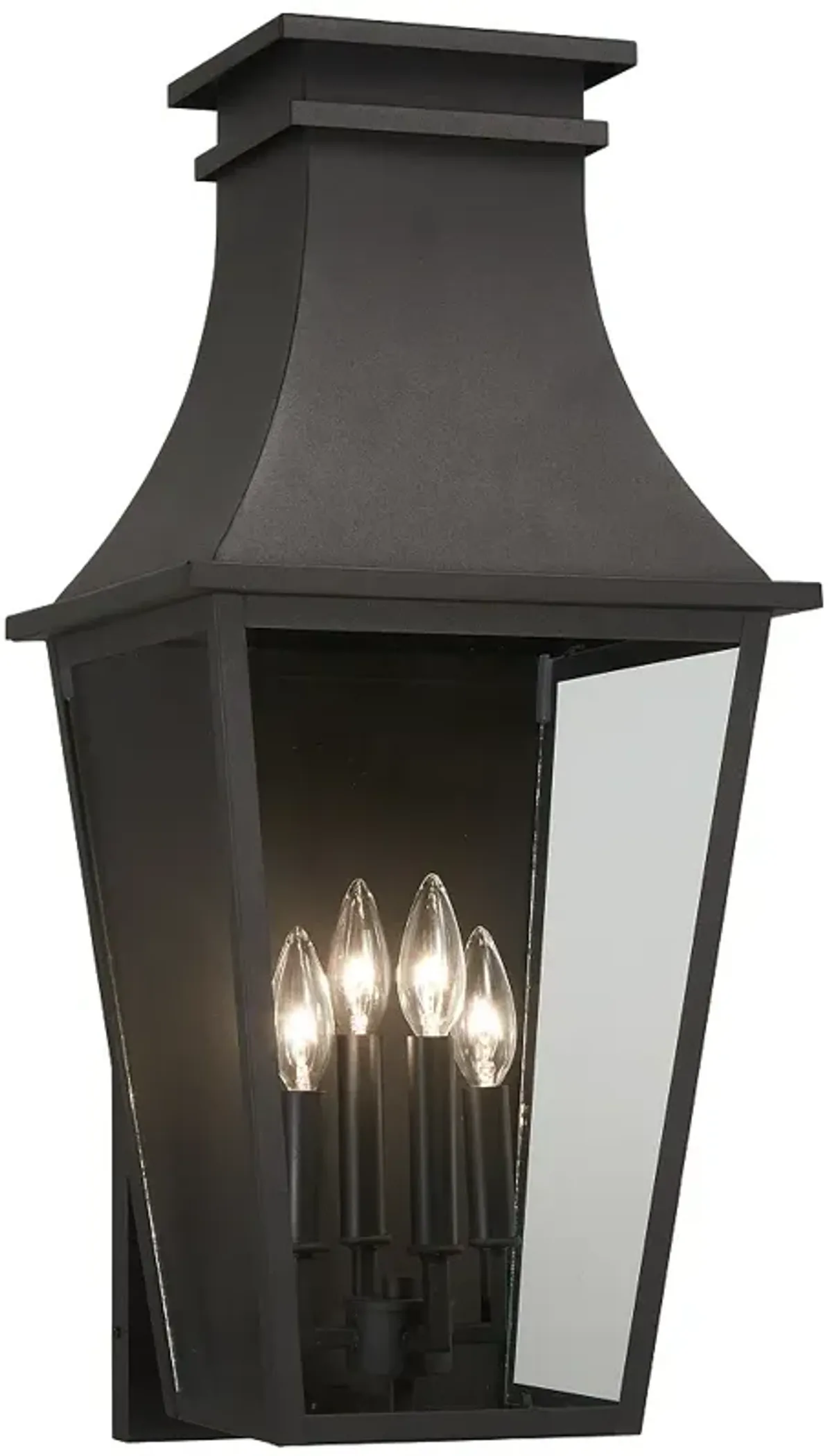 The Great Outdoors Gloucester 4-Light Sand Coal Outdoor Wall Mount