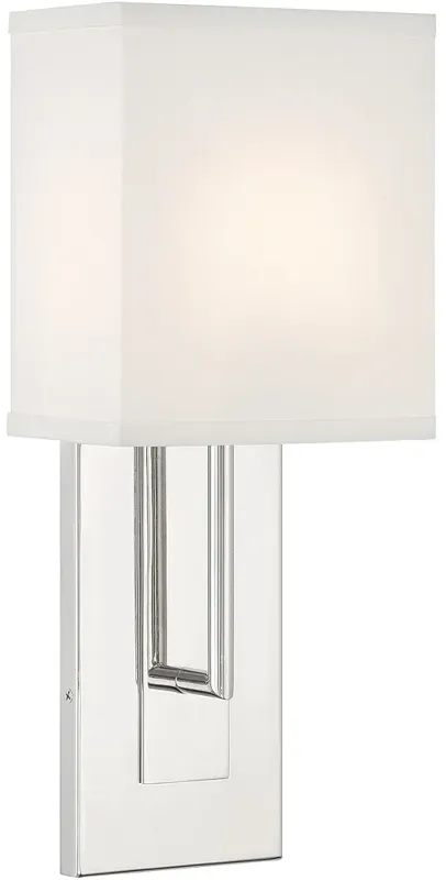 Crystorama Brent 1 Light Polished Nickel Sconce