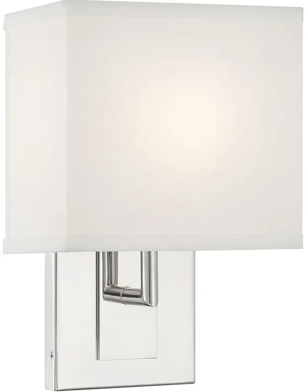 Crystorama Brent 1 Light Polished Nickel Sconce