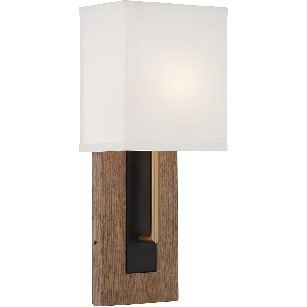 Crystorama Brent 1 Light Matte Black + Vibrant Gold Sconce