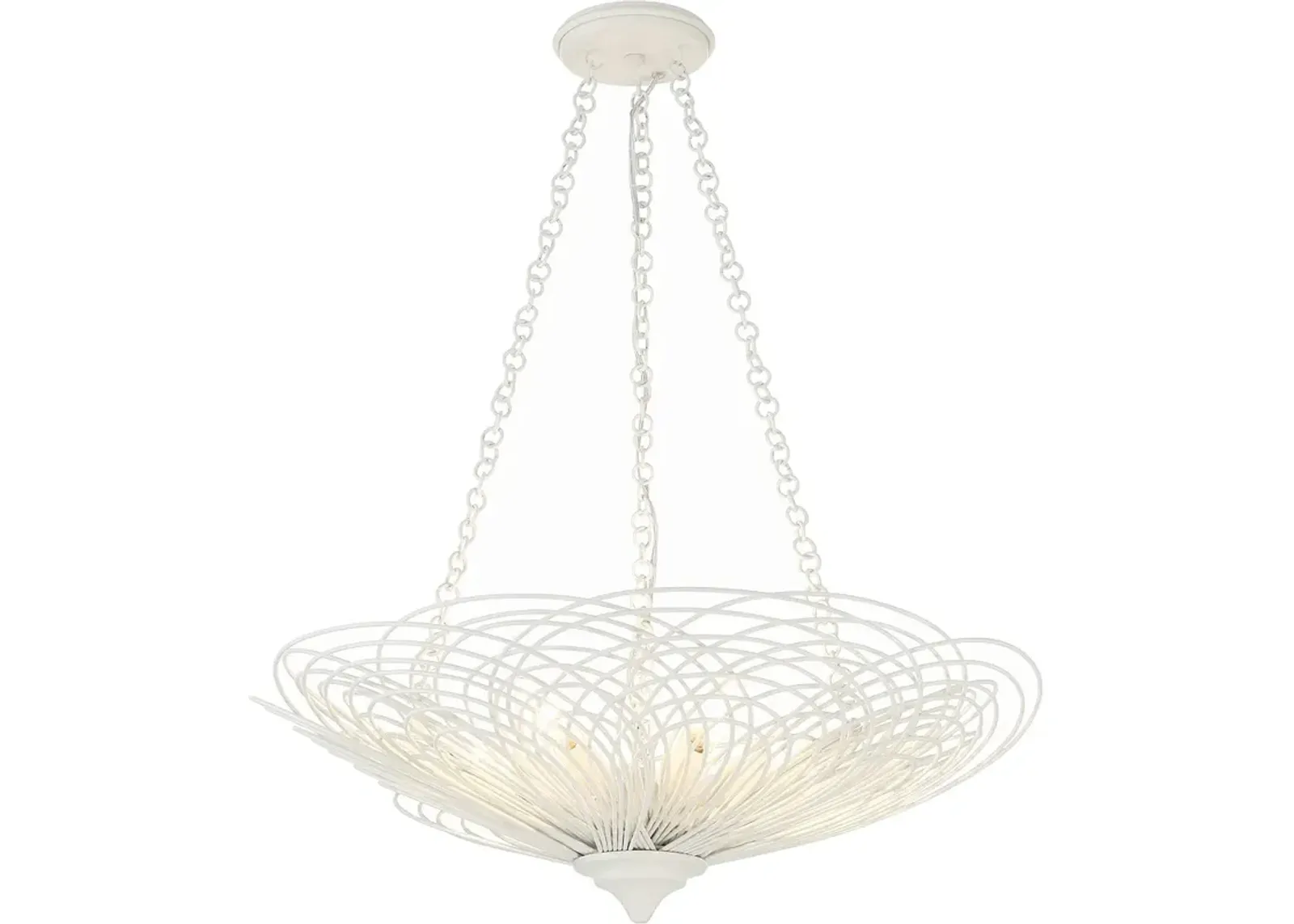 Crystorama Doral 6 Light Matte White Chandelier