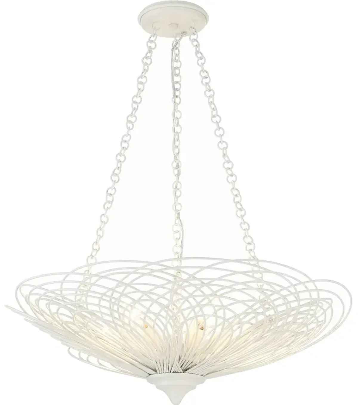 Crystorama Doral 6 Light Matte White Chandelier