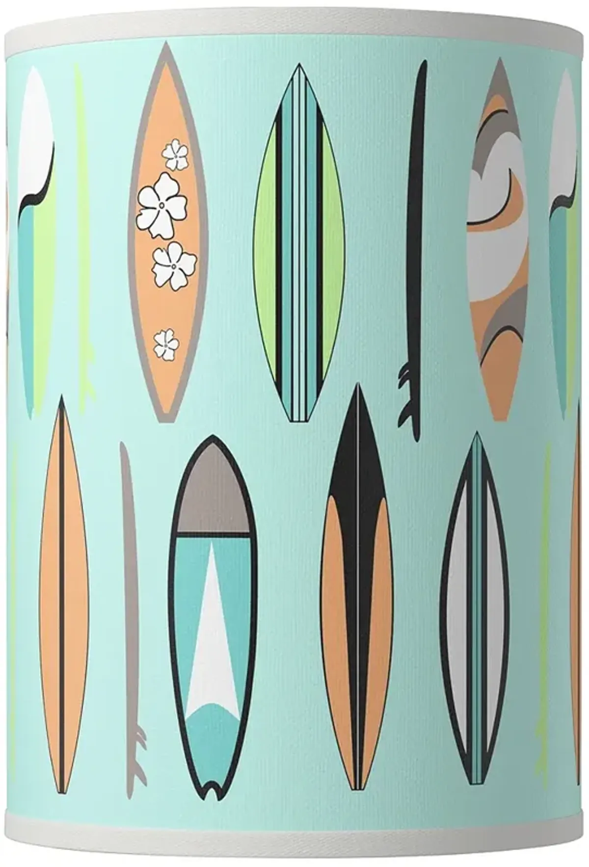 Retro Surf Giclee Round Cylinder Lamp Shade 8x8x11 (Spider)