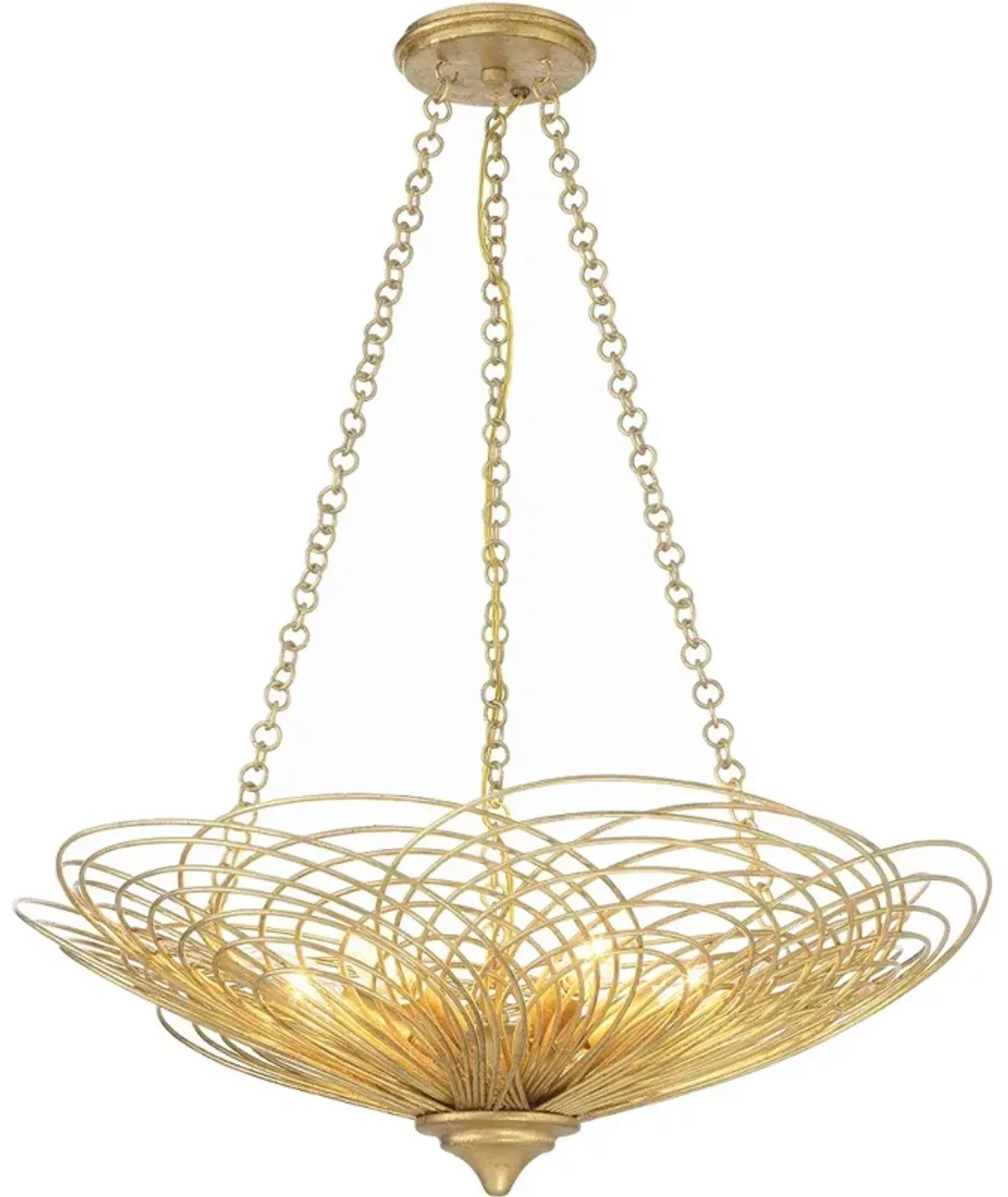 Crystorama Doral 6 Light Renaissance Gold Chandelier