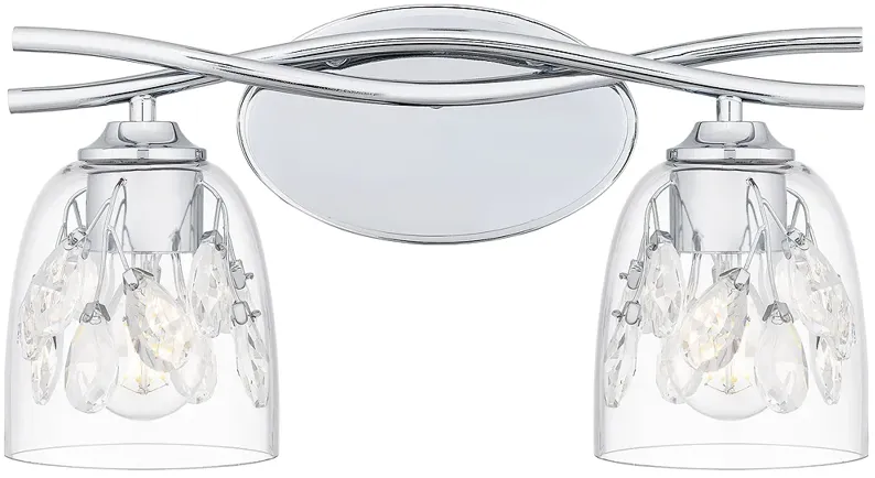 Ansley 2-Light Polished Chrome Bath Light