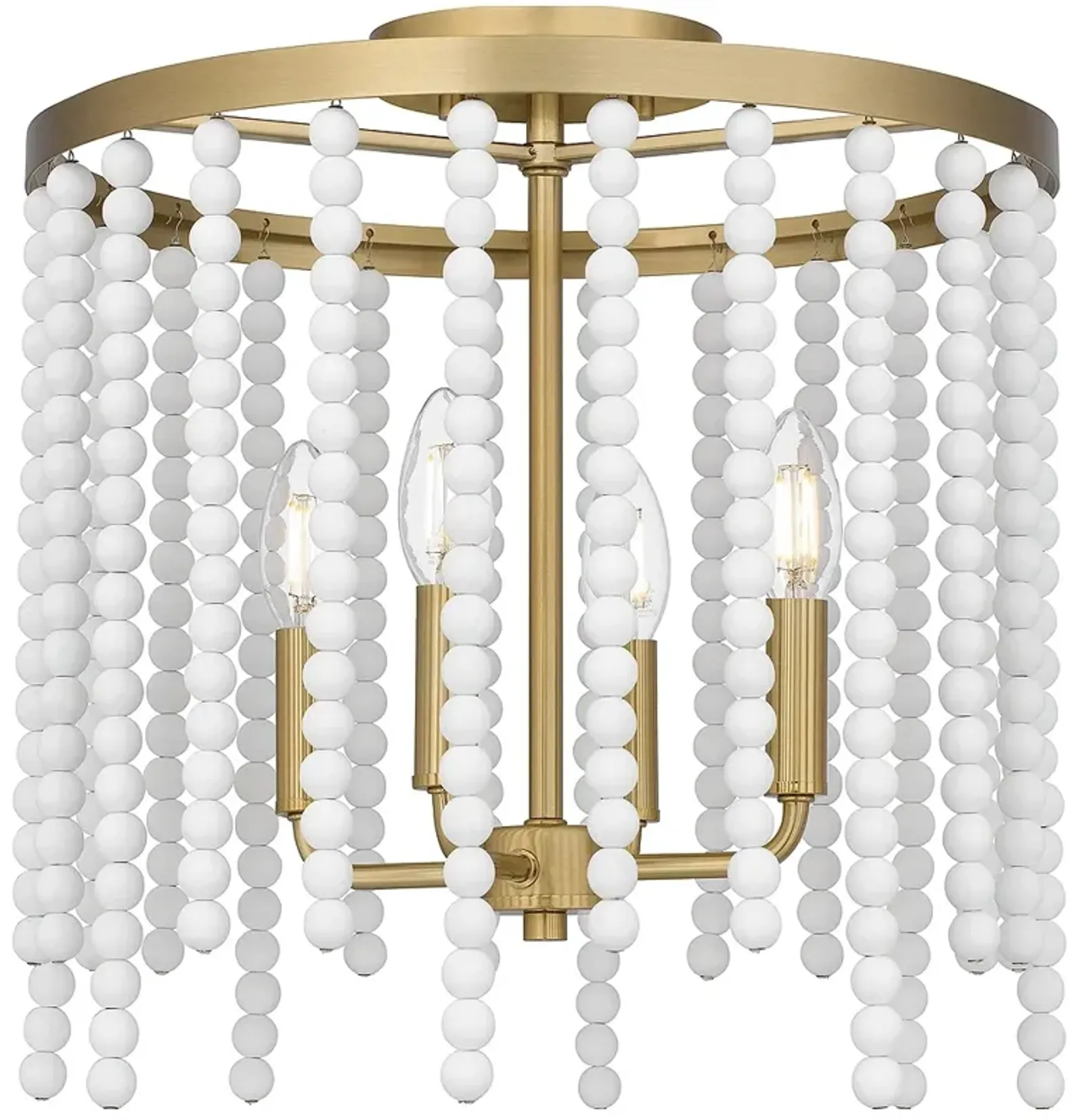 Apelle 4-Light Aged Brass Semi-Flush Mount Light