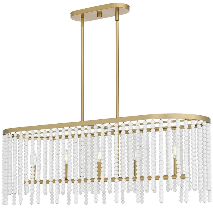 Apelle 5-Light Aged Brass Island Light