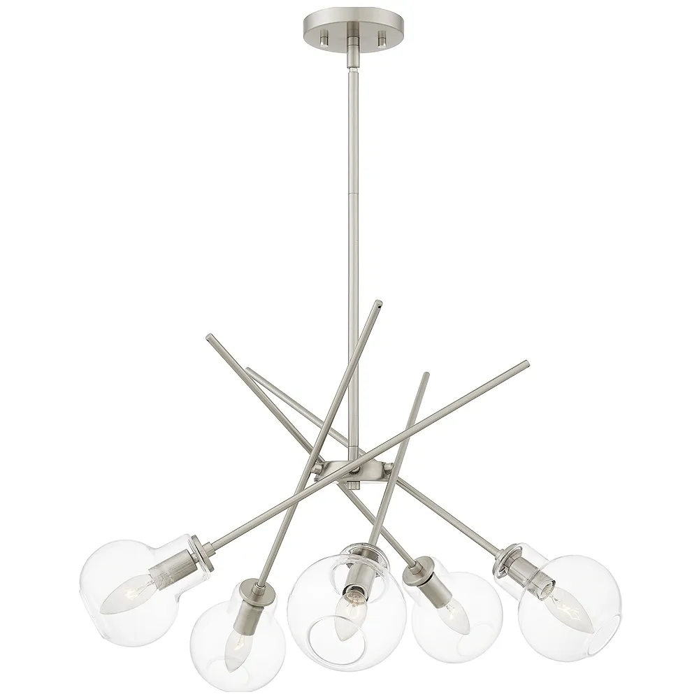 Asha 5-Light Brushed Nickel Chandelier