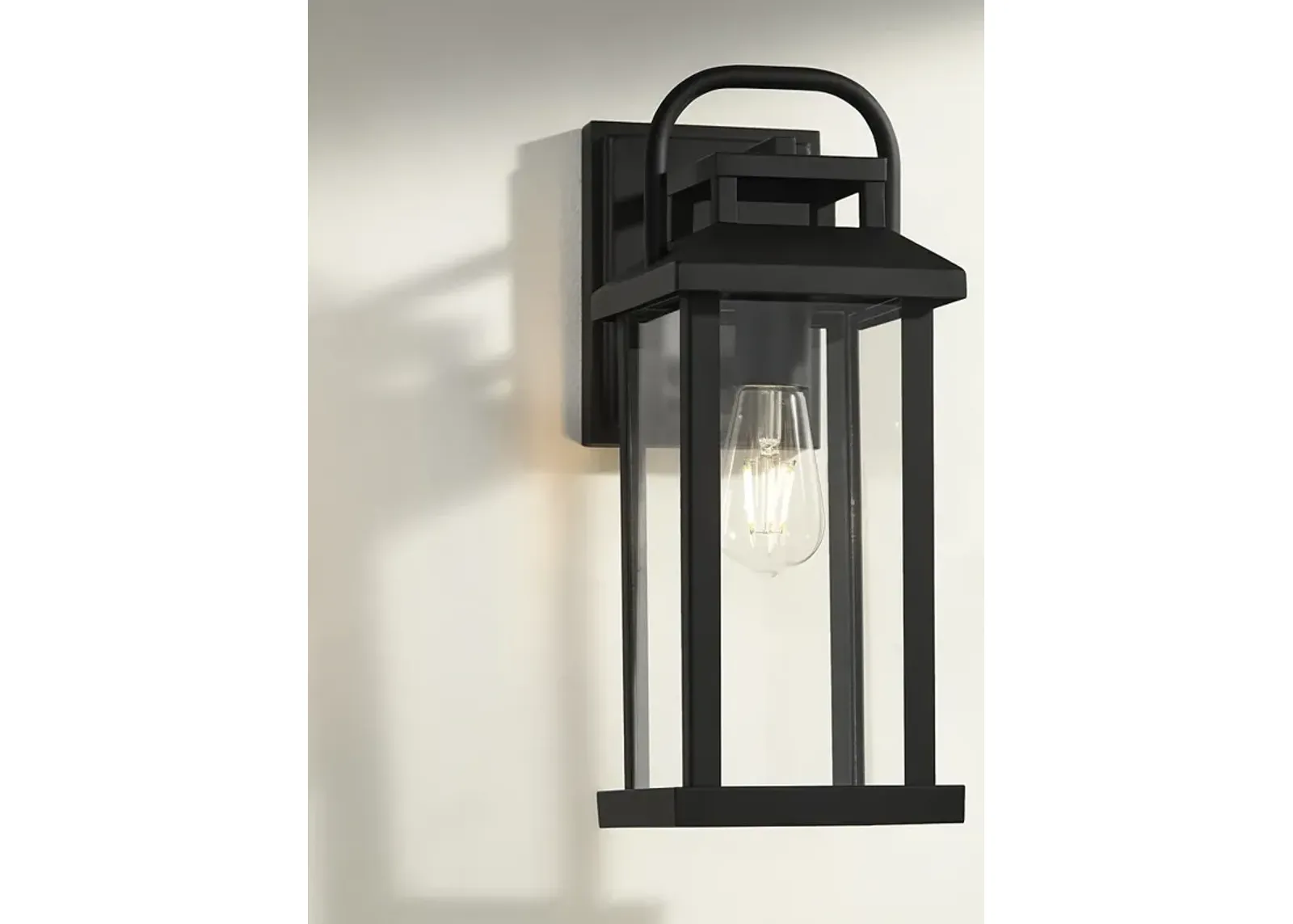 Kensington 14 1/2" High Matte Black Wall Sconce