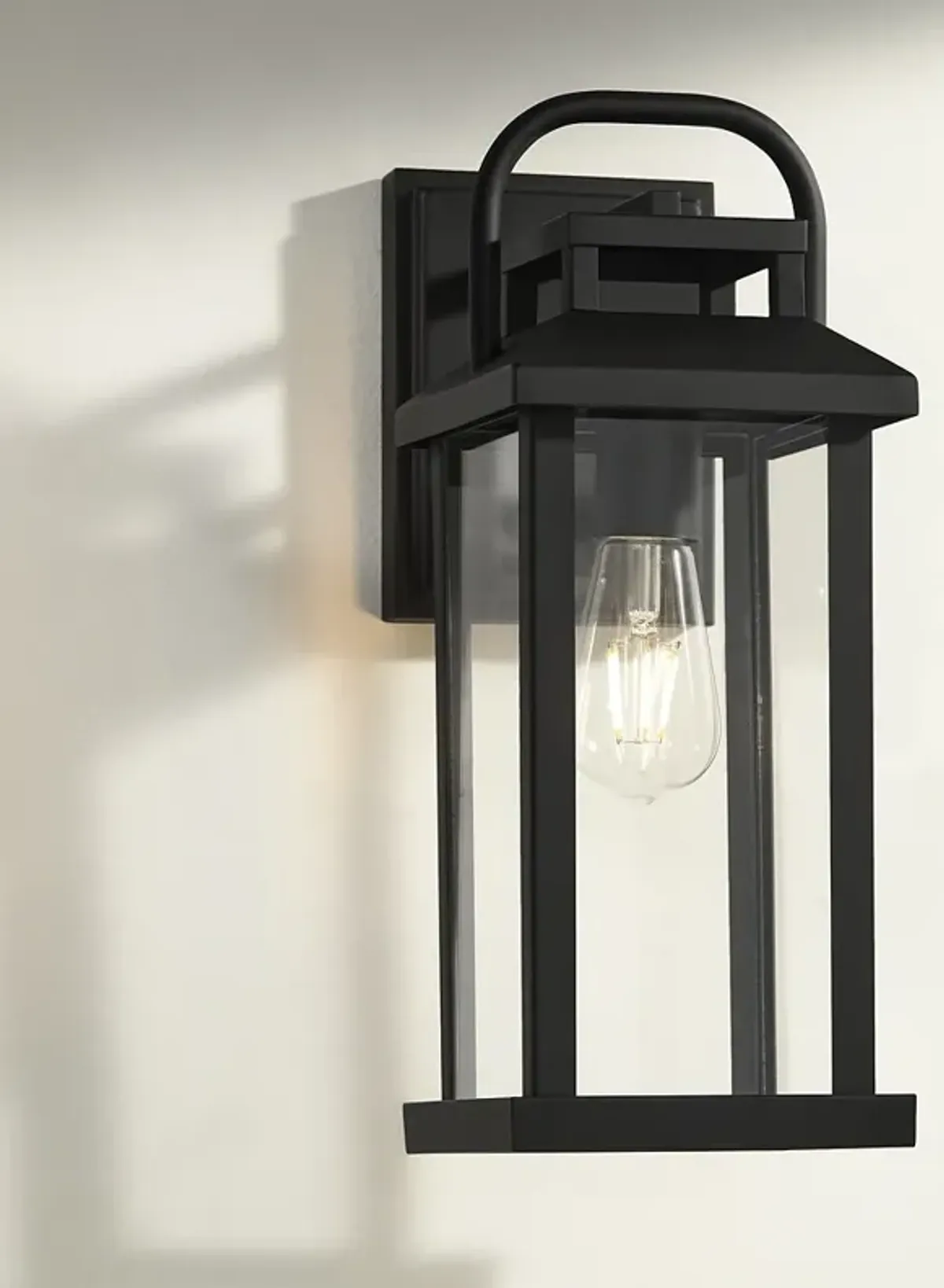 Kensington 14 1/2" High Matte Black Wall Sconce