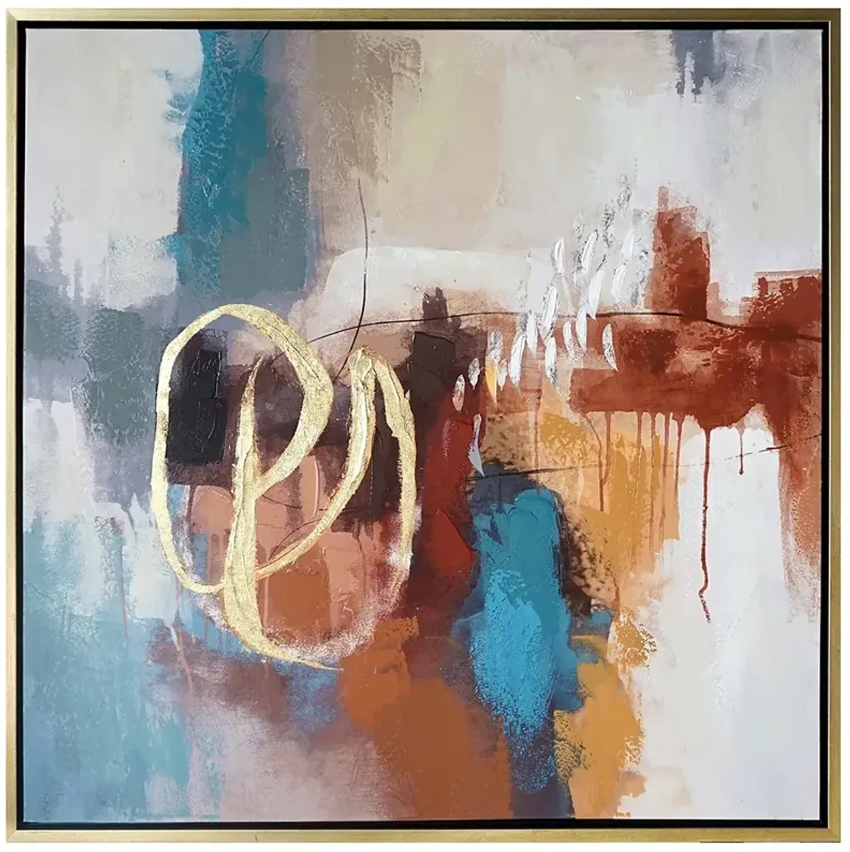 Crestview Collection Vivid 2 39 1/2" Square Canvas Wall Art