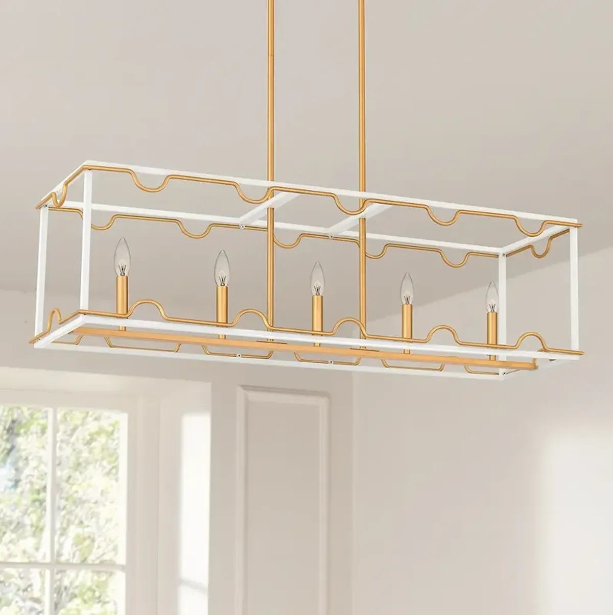 Brinkman 4-Light Matte White Island Light