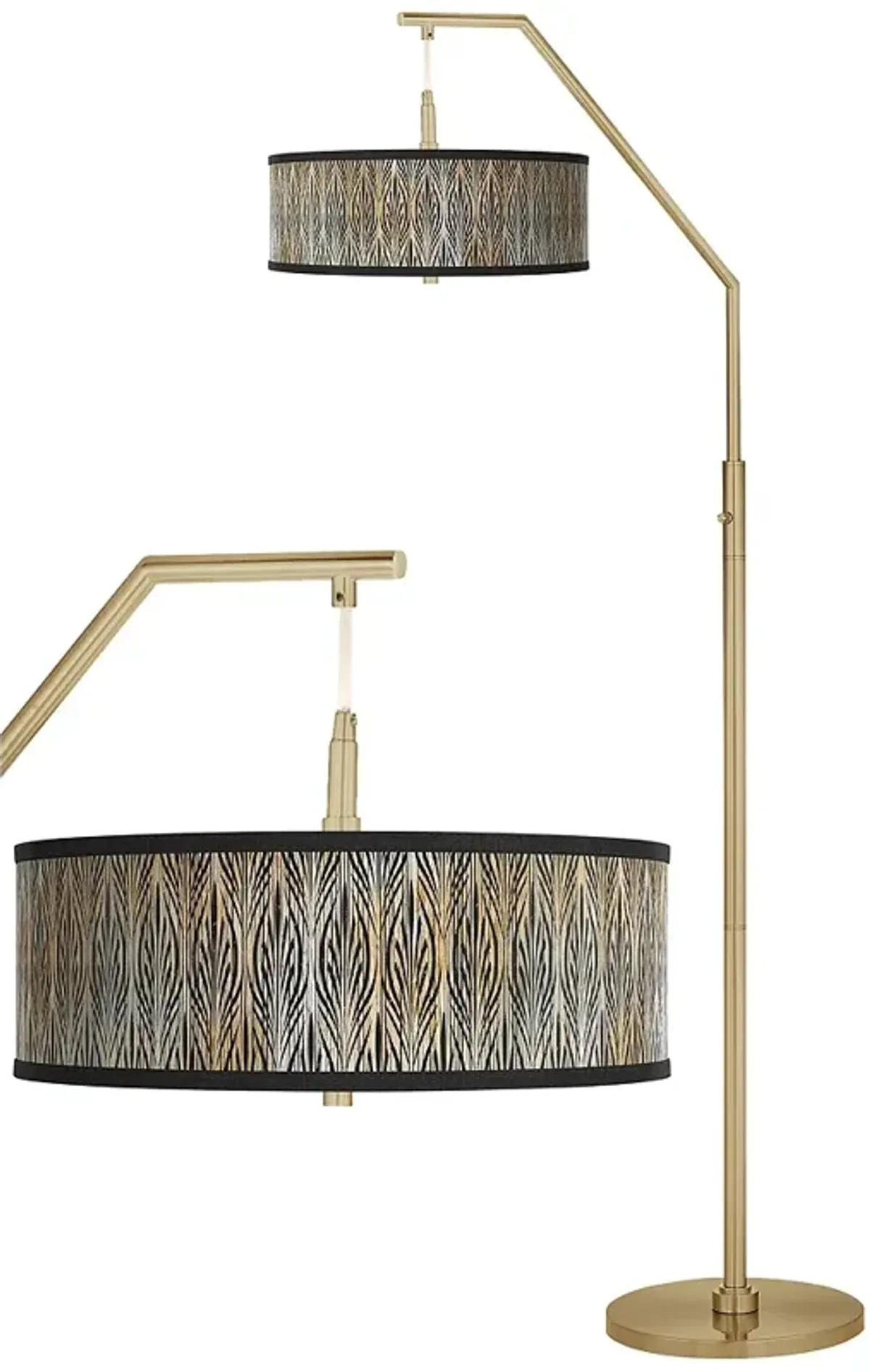 Amara Giclee Warm Gold Arc Floor Lamp