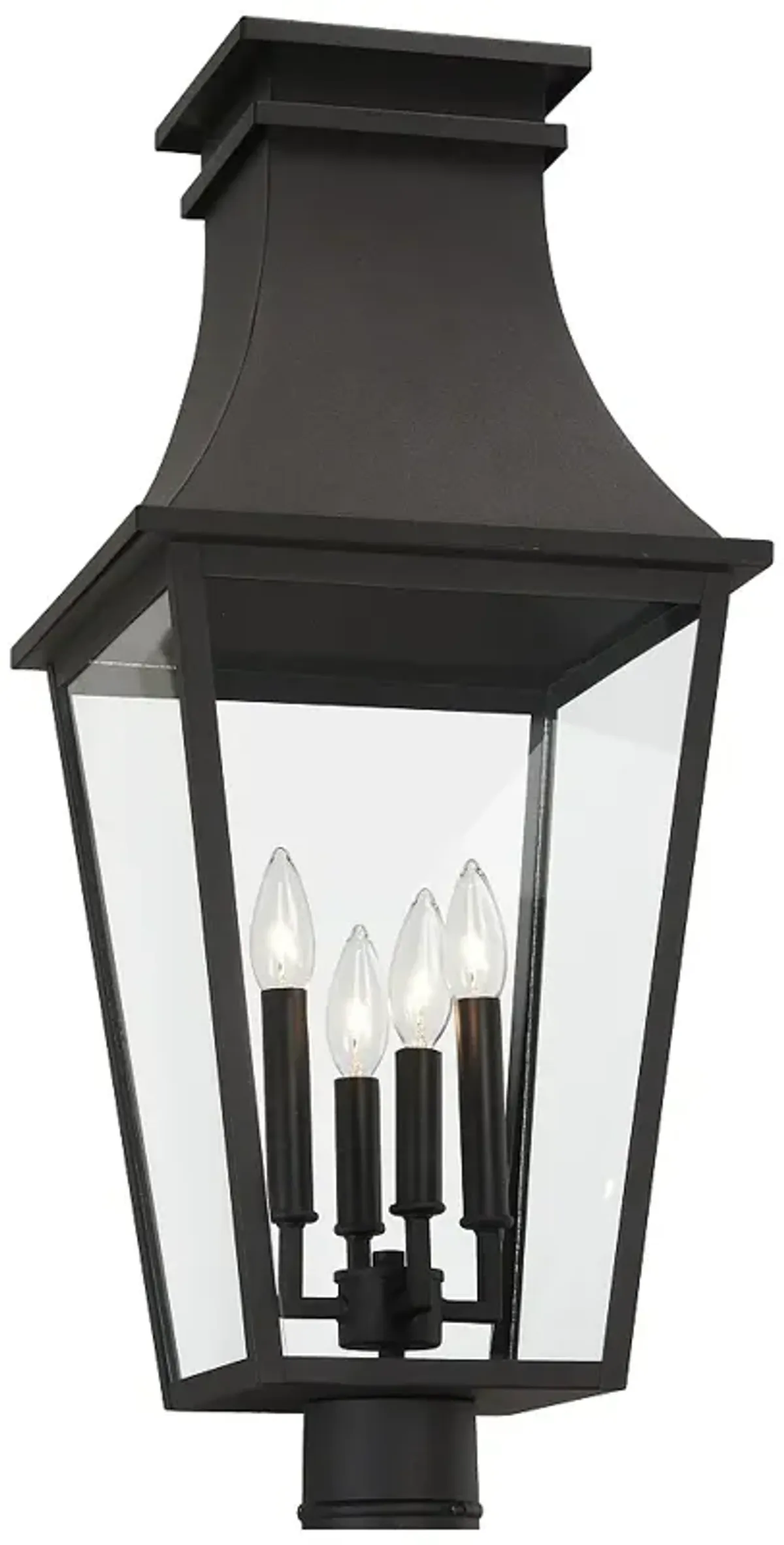 The Great Outdoors Gloucester 4-Light Sand Coal Outdoor Post Mount