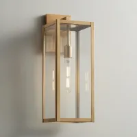 Titan 20 1/4" High Soft Gold Clear Glass Wall Sconce