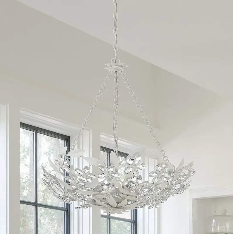 Crystorama Marselle 6 Light Matte White Chandelier