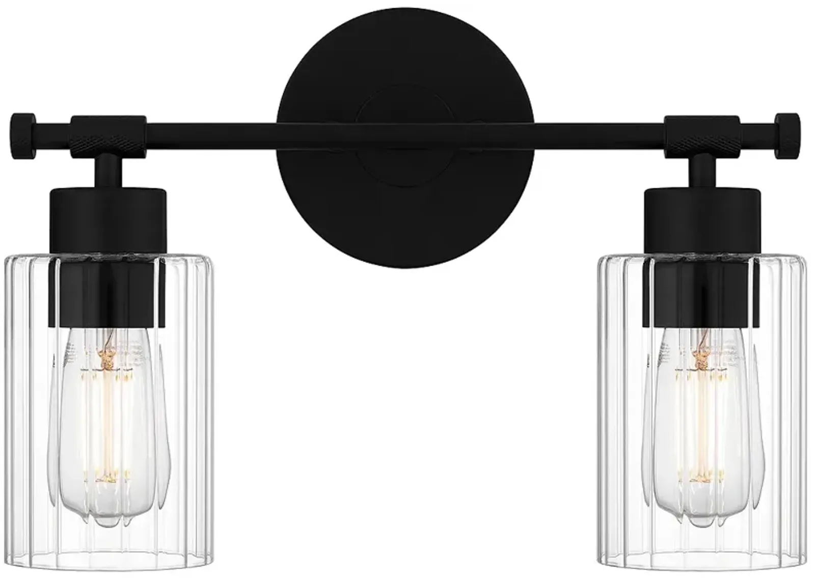 Caputo 2-Light Matte Black Bath Light