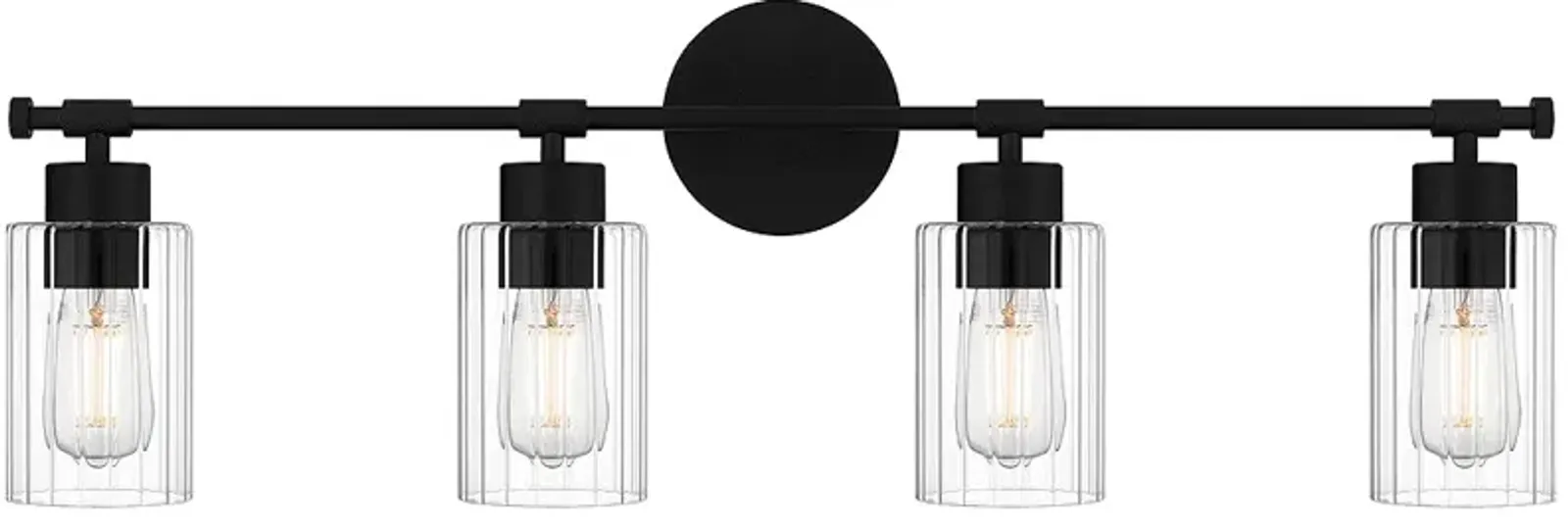 Caputo 4-Light Matte Black Bath Light