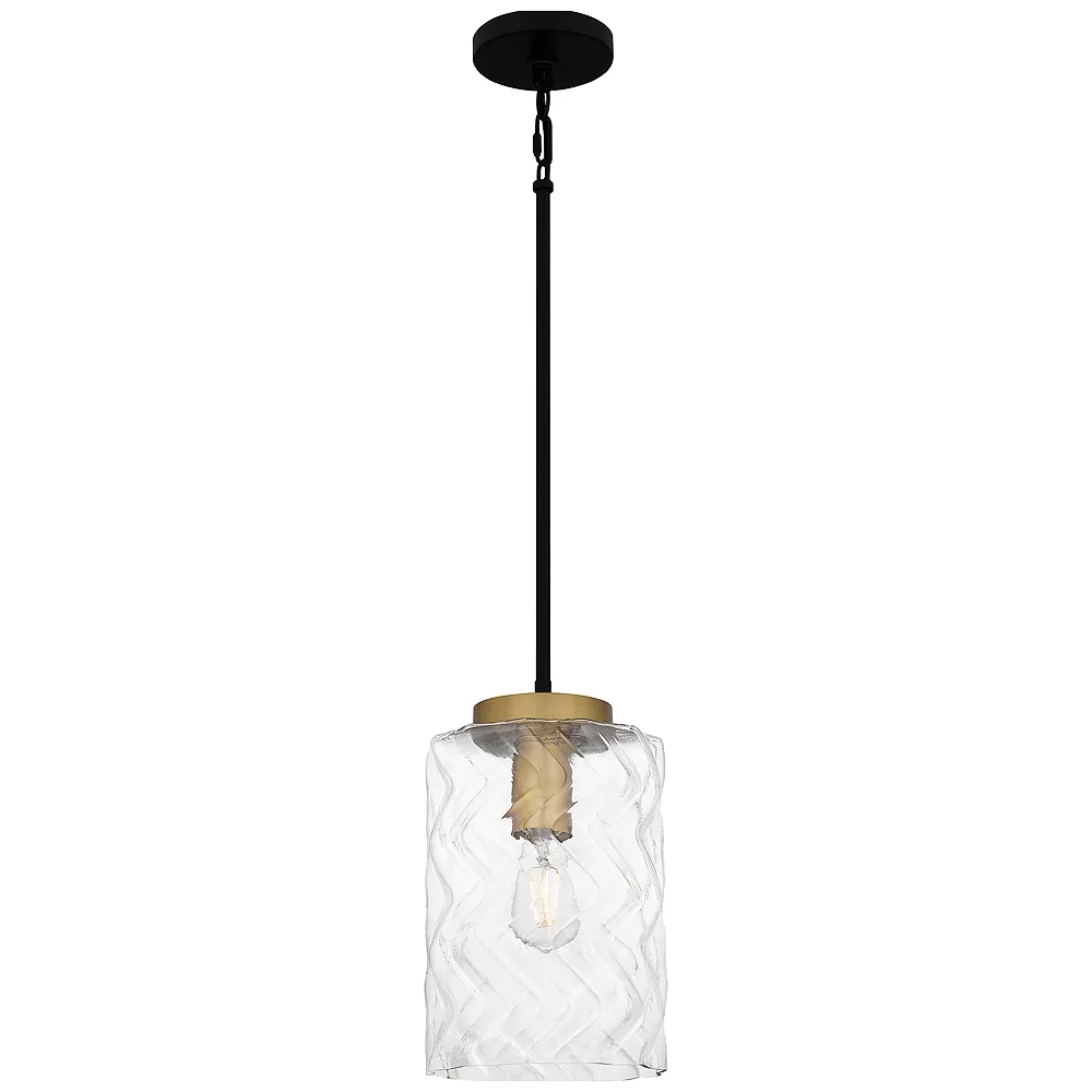 Quoizel Carly 8" Wide 1-Light Matte Black Mini Pendant Light