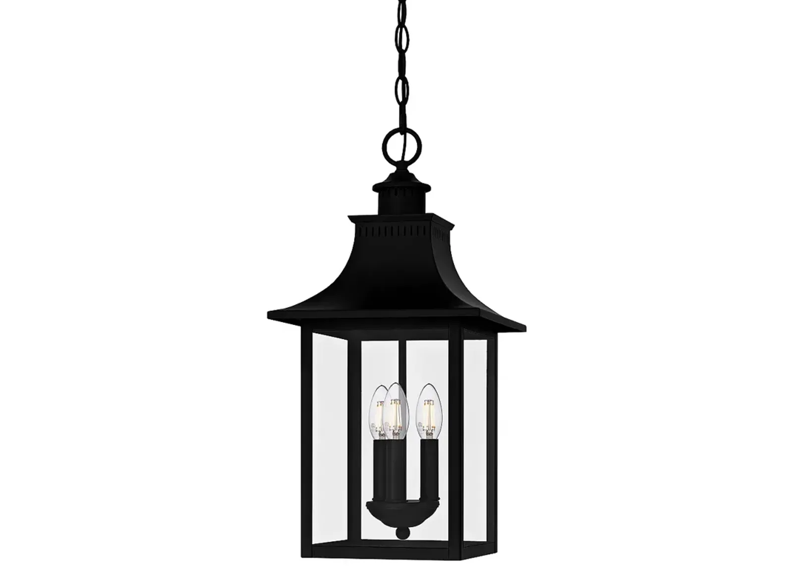 Chancellor 3-Light Mystic Black Outdoor Hanging Lantern