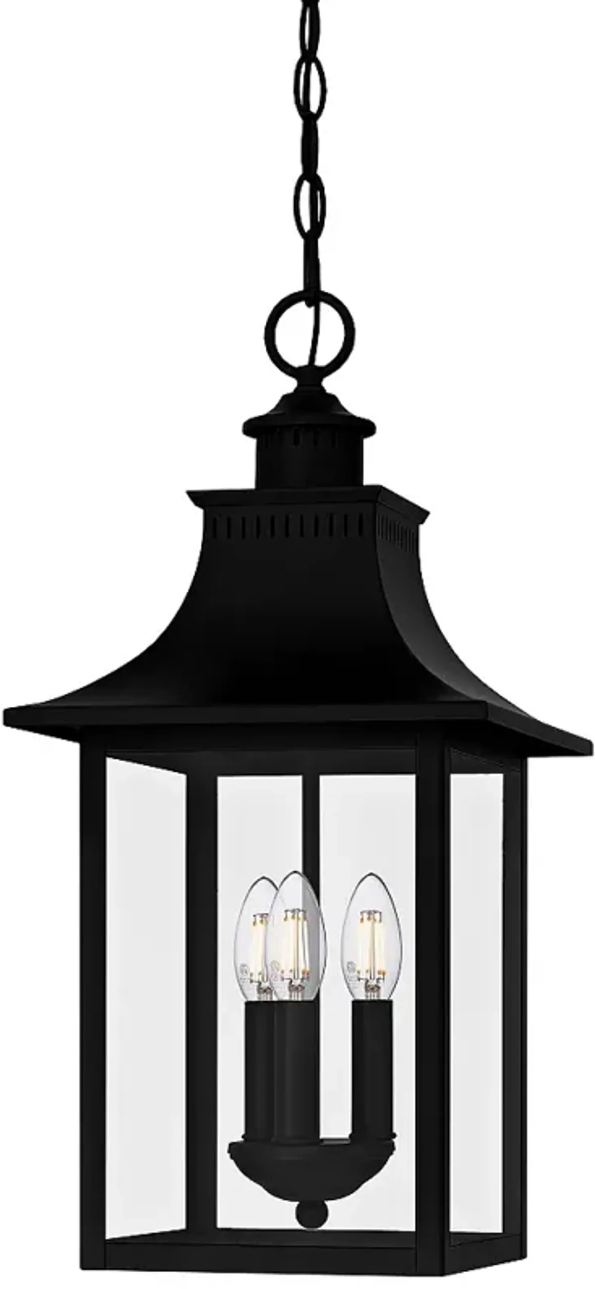 Chancellor 3-Light Mystic Black Outdoor Hanging Lantern