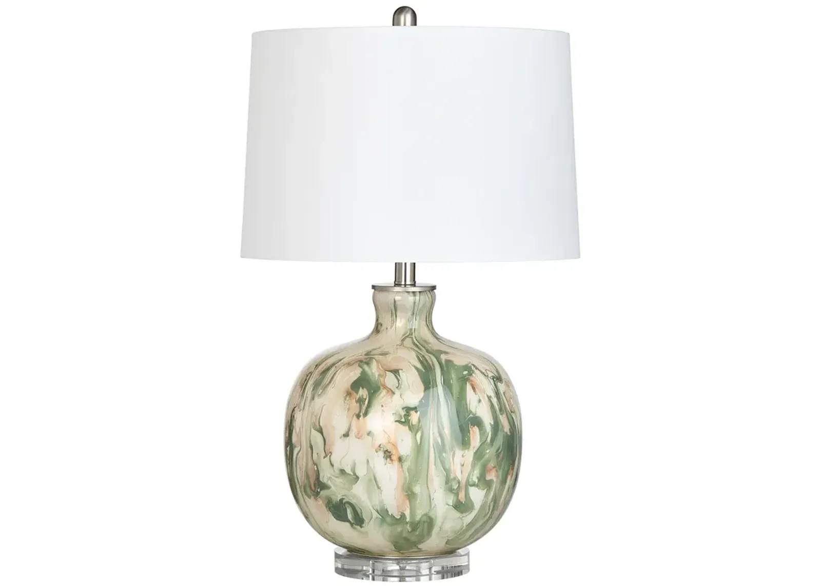 Crestview Collection Waverly Green Art Glass Table Lamp