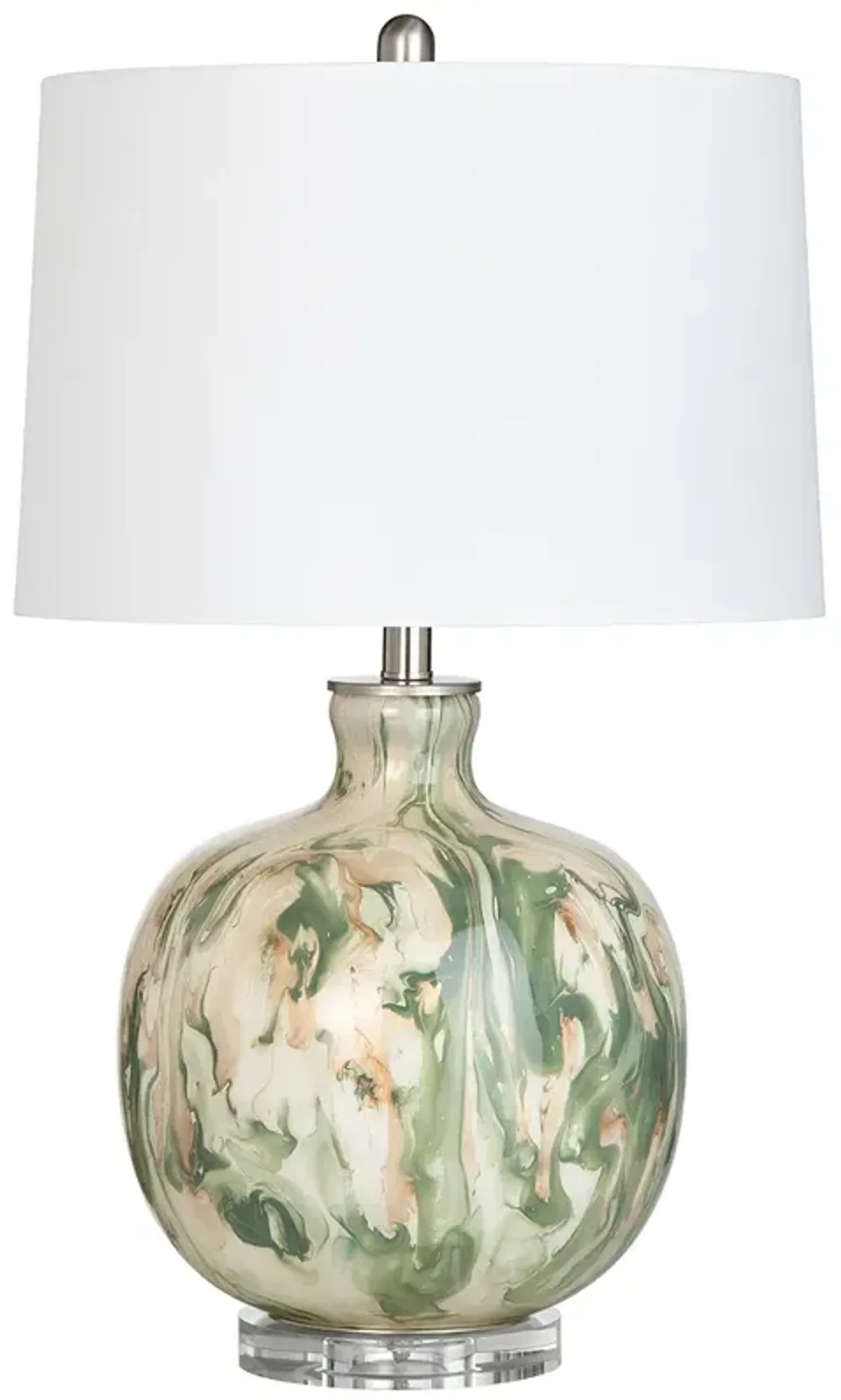 Crestview Collection Waverly Green Art Glass Table Lamp