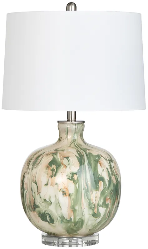Crestview Collection Waverly 26.8" High Glass Table Lamp