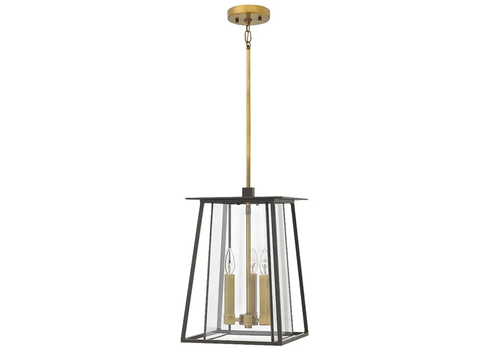 Walker 17 1/4" High Heritage Brass Outdoor Hanging Light