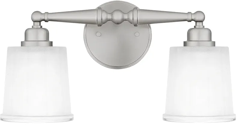 Cecilia 2-Light Brushed Nickel Bath Light