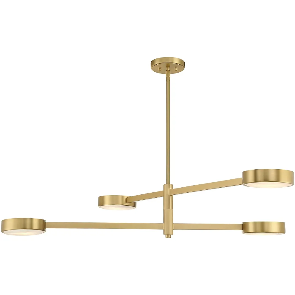 Crystorama Orson 4 Light Modern Gold Chandelier