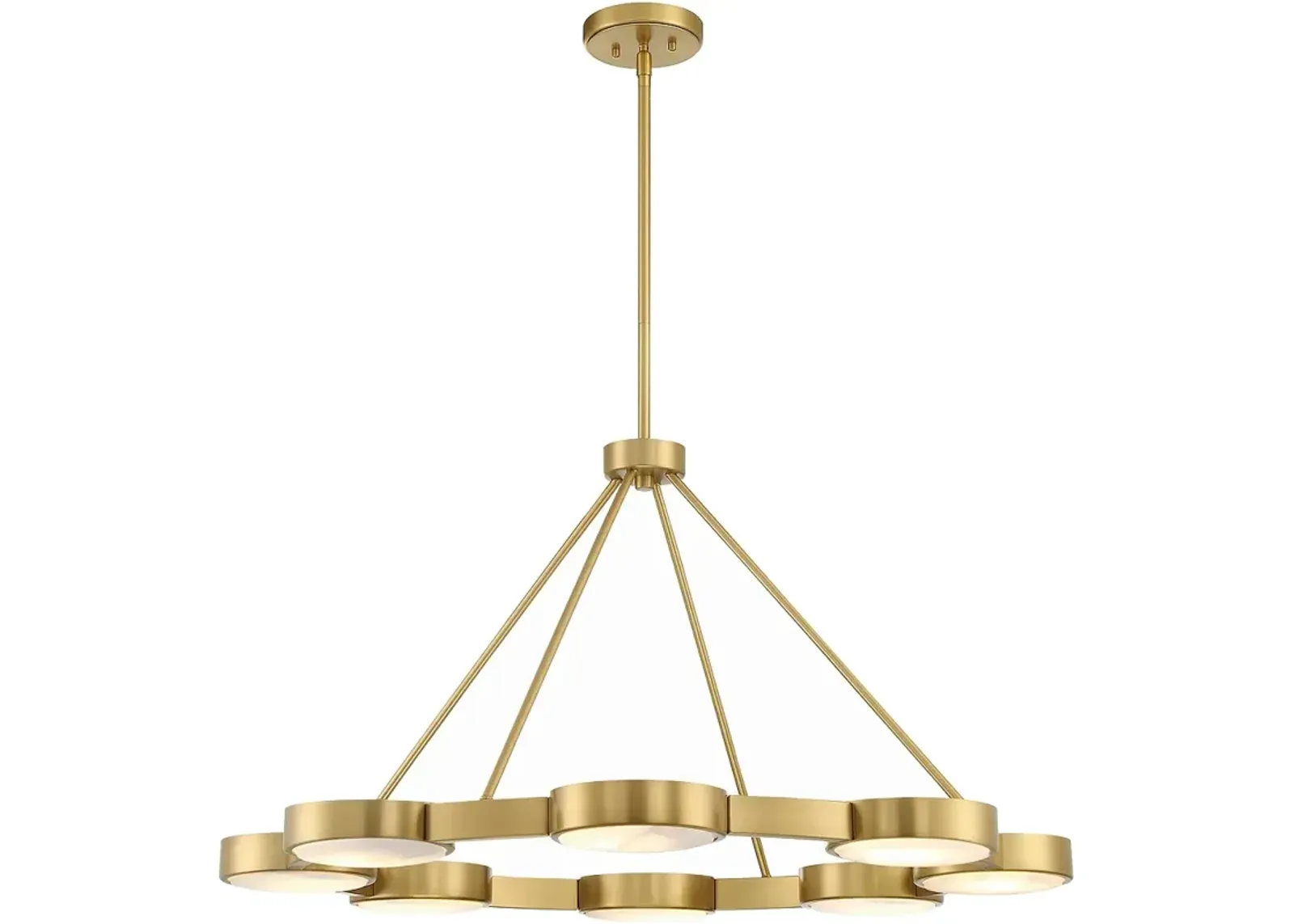 Crystorama Orson 8 Light Modern Gold Chandelier