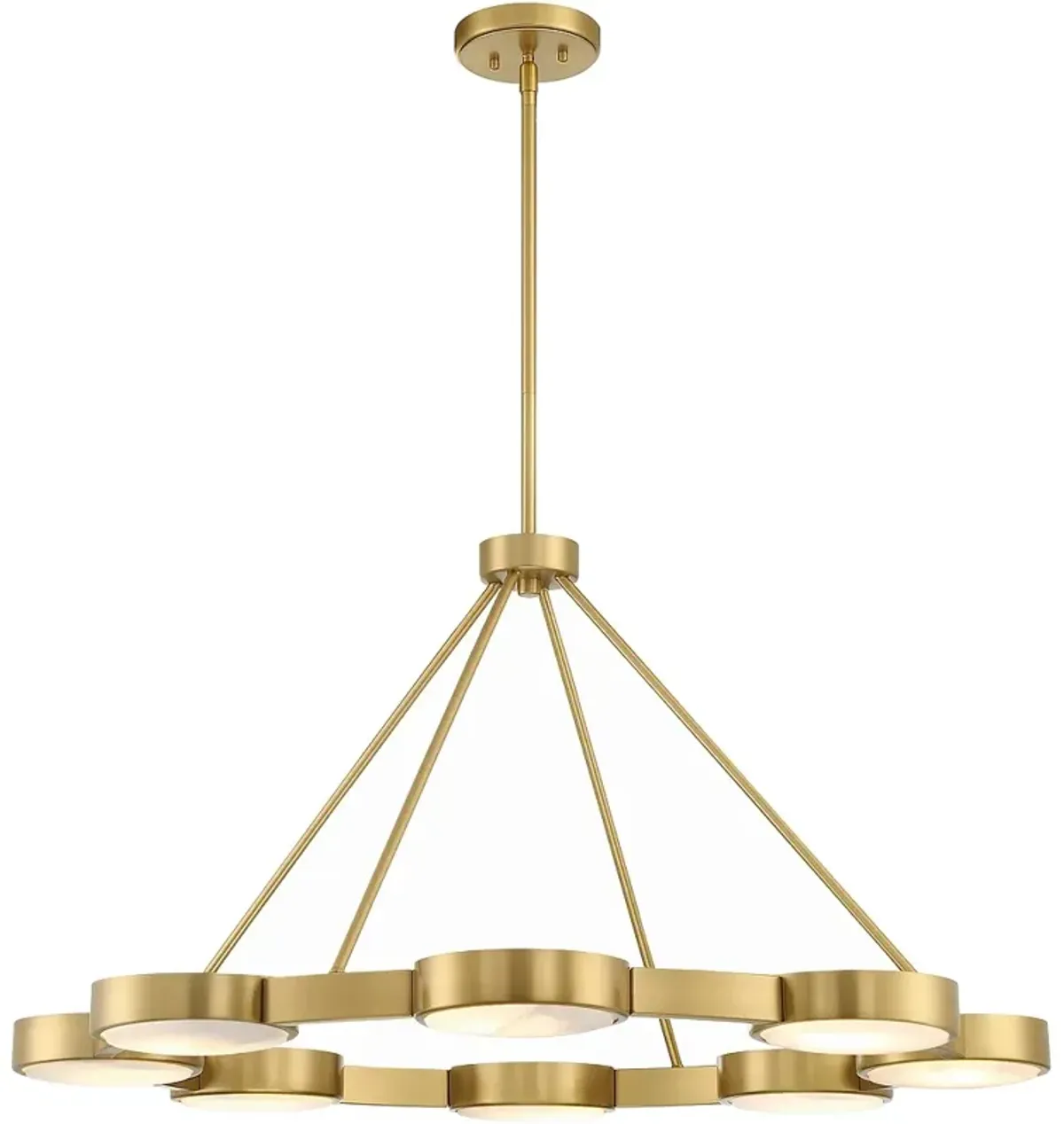 Crystorama Orson 8 Light Modern Gold Chandelier