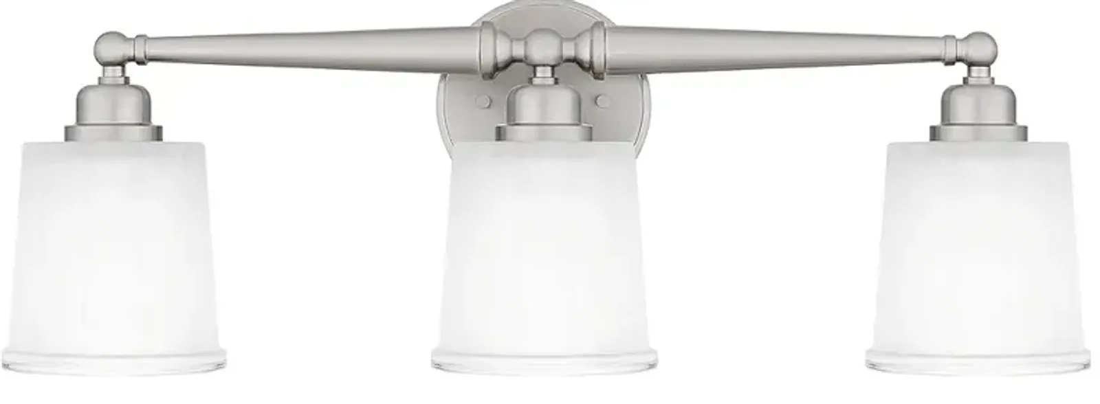 Cecilia 3-Light Brushed Nickel Bath Light