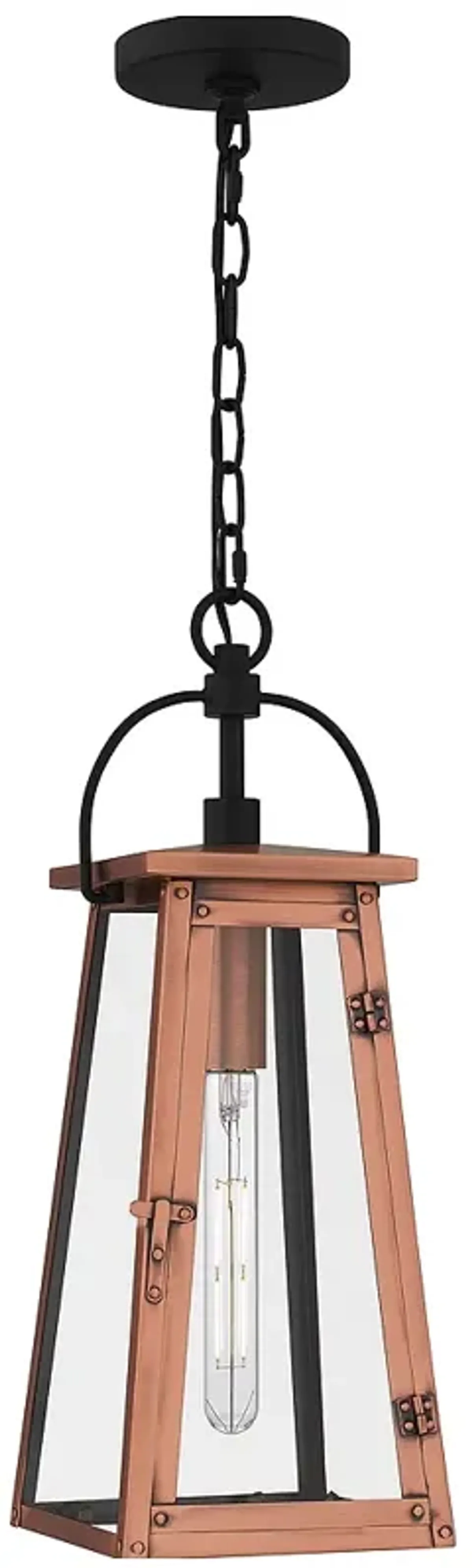 Quoizel Carolina 19 3/4"H Aged Copper Outdoor Hanging Light