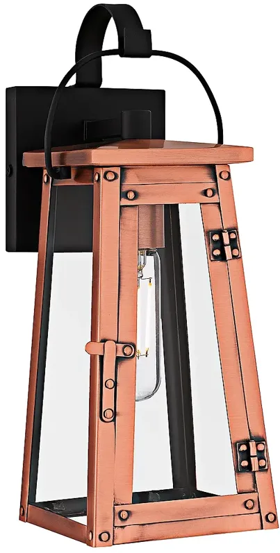 Carolina 1-Light Aged Copper Outdoor Wall Lantern