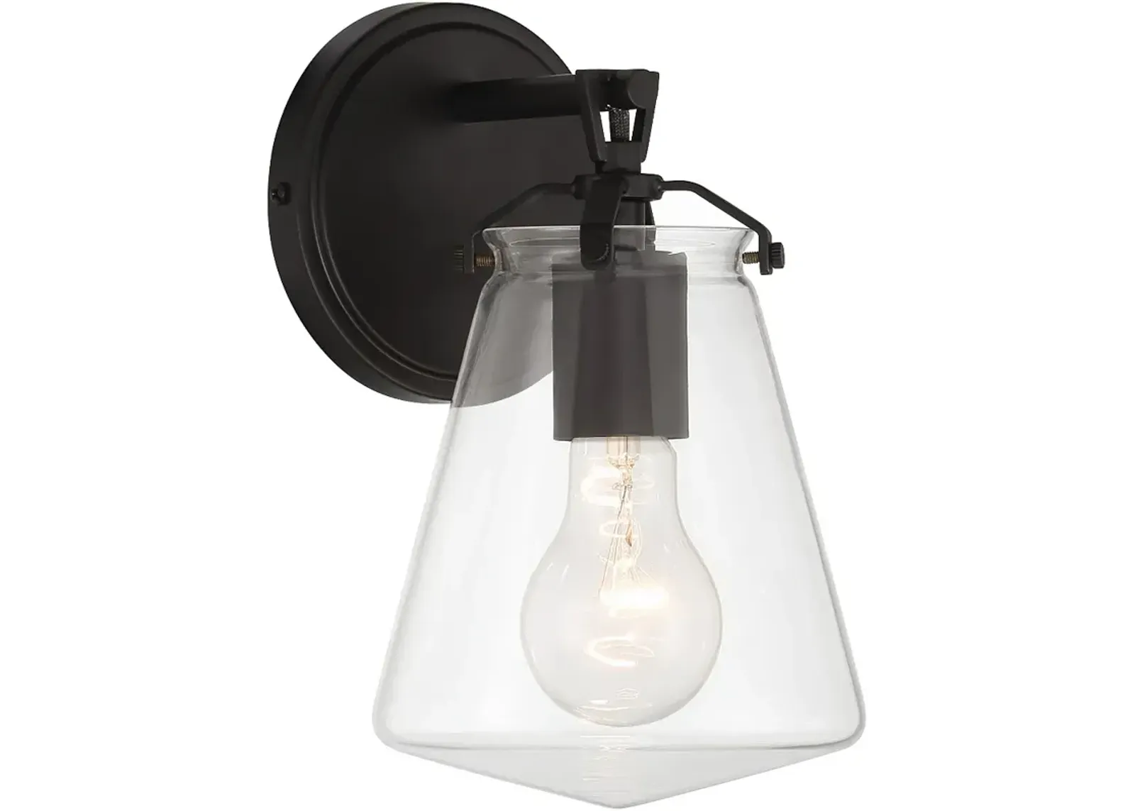 Crystorama Voss 1 Light Matte Black Sconce