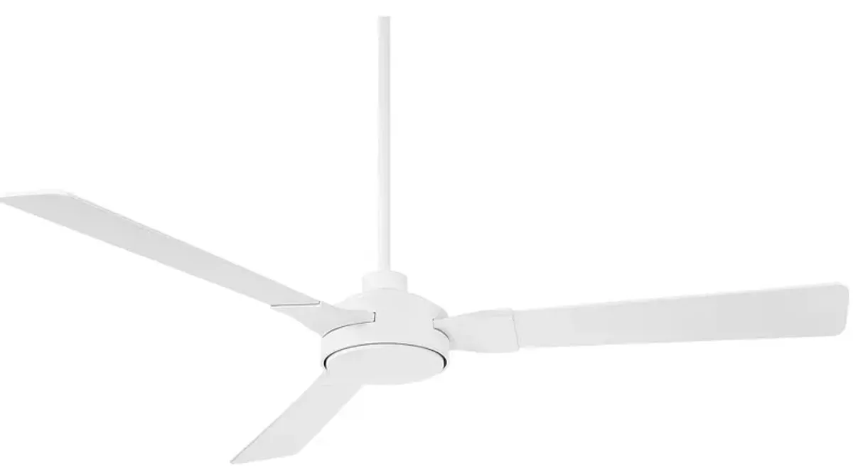 60" Invictus Matte White Damp Ceiling Fan with Remote