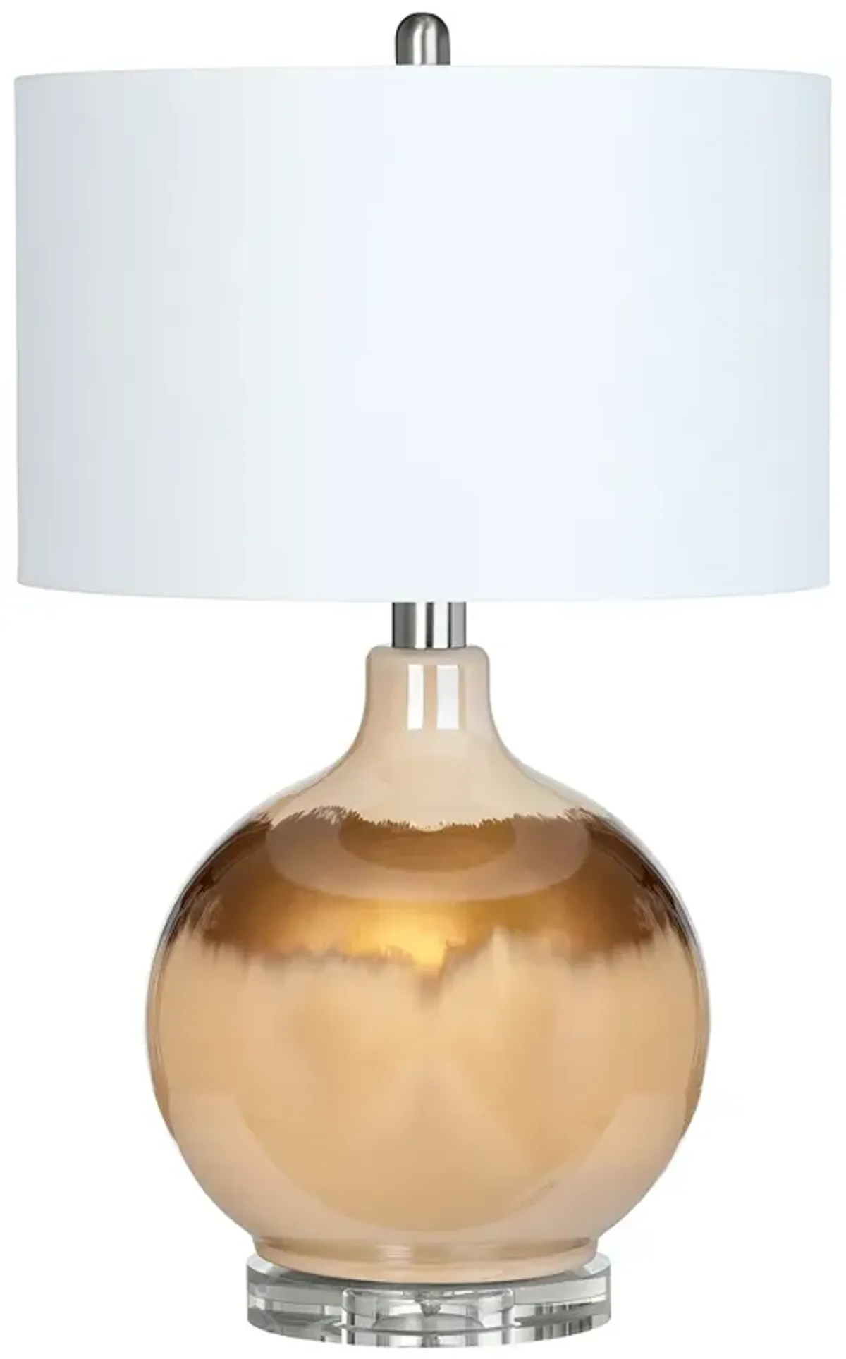 Crestview Collection Dana 27 1/2" Reverse Painted Beige Brown Lamp