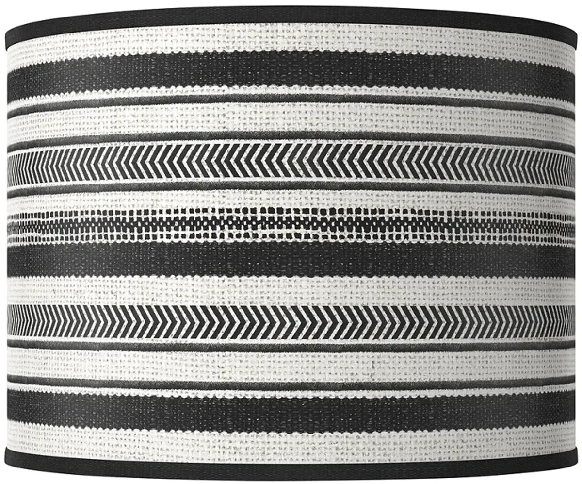 Stripes Noir Giclee Lamp Shade 13.5x13.5x10 (Spider)