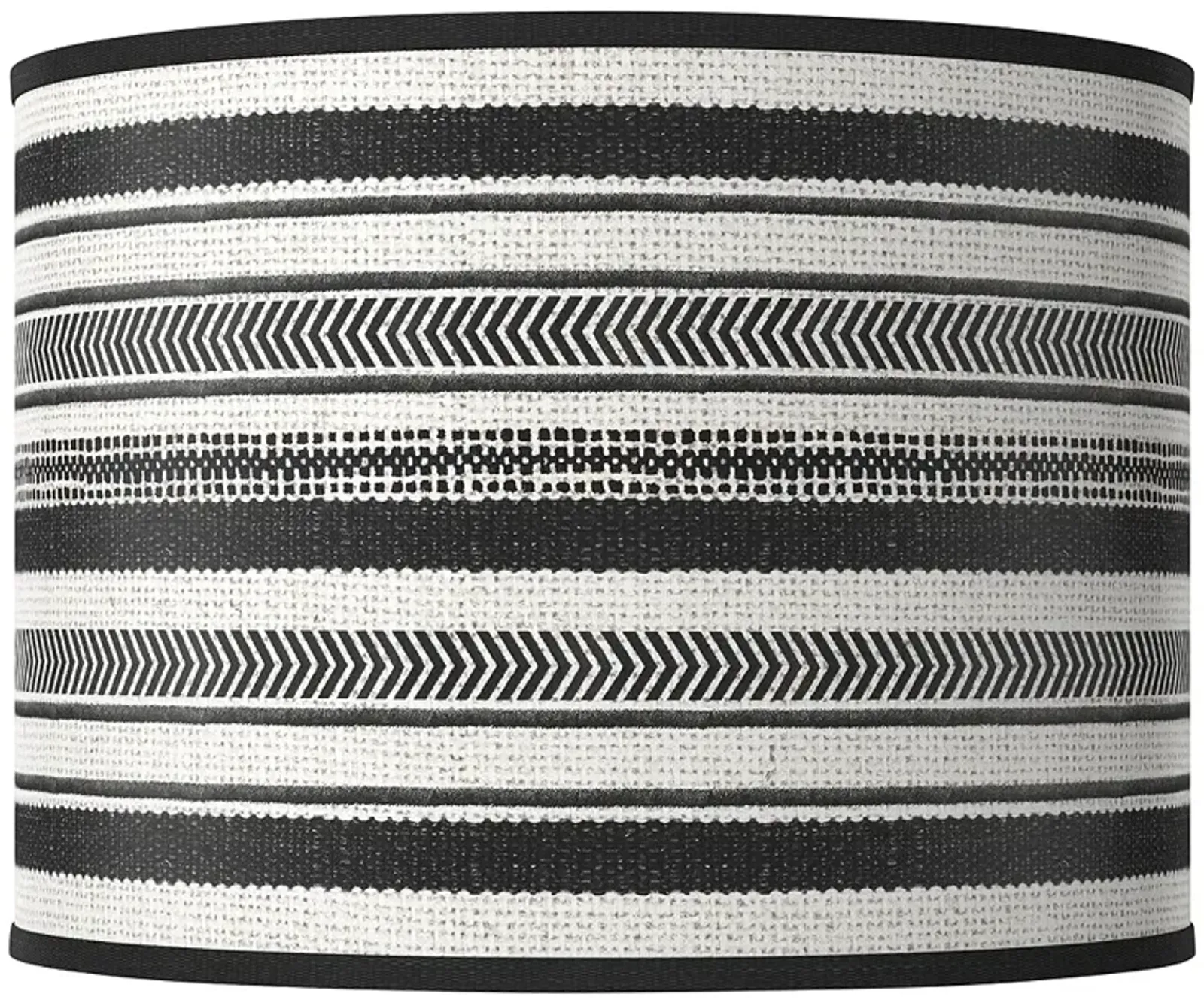 Stripes Noir Giclee Lamp Shade 13.5x13.5x10 (Spider)