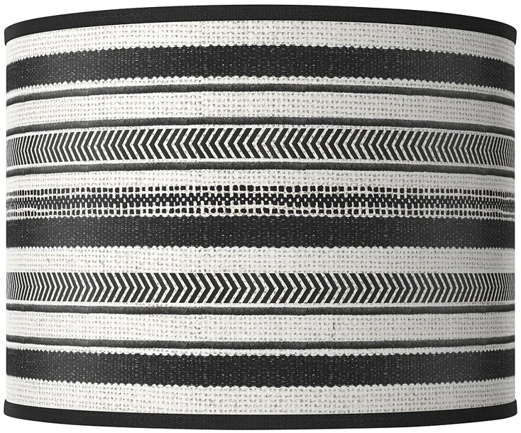 Stripes Noir Giclee Lamp Shade 13.5x13.5x10 (Spider)