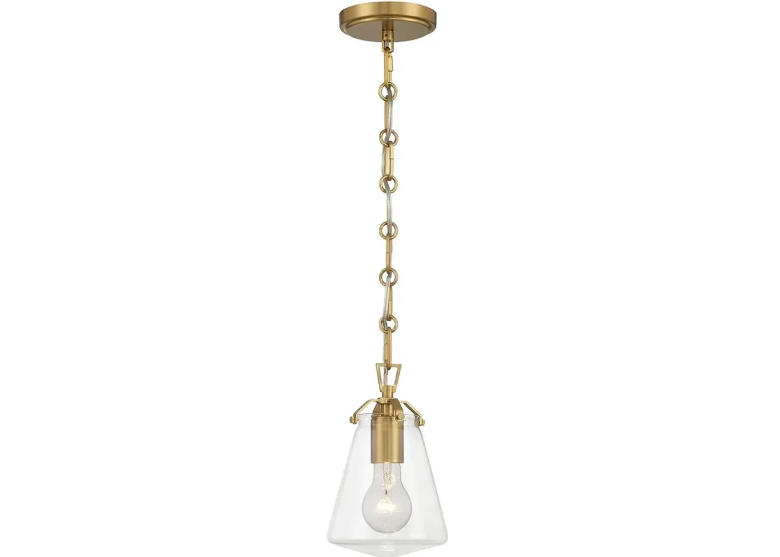 Crystorama Voss 1 Light Luxe Gold Mini Pendant