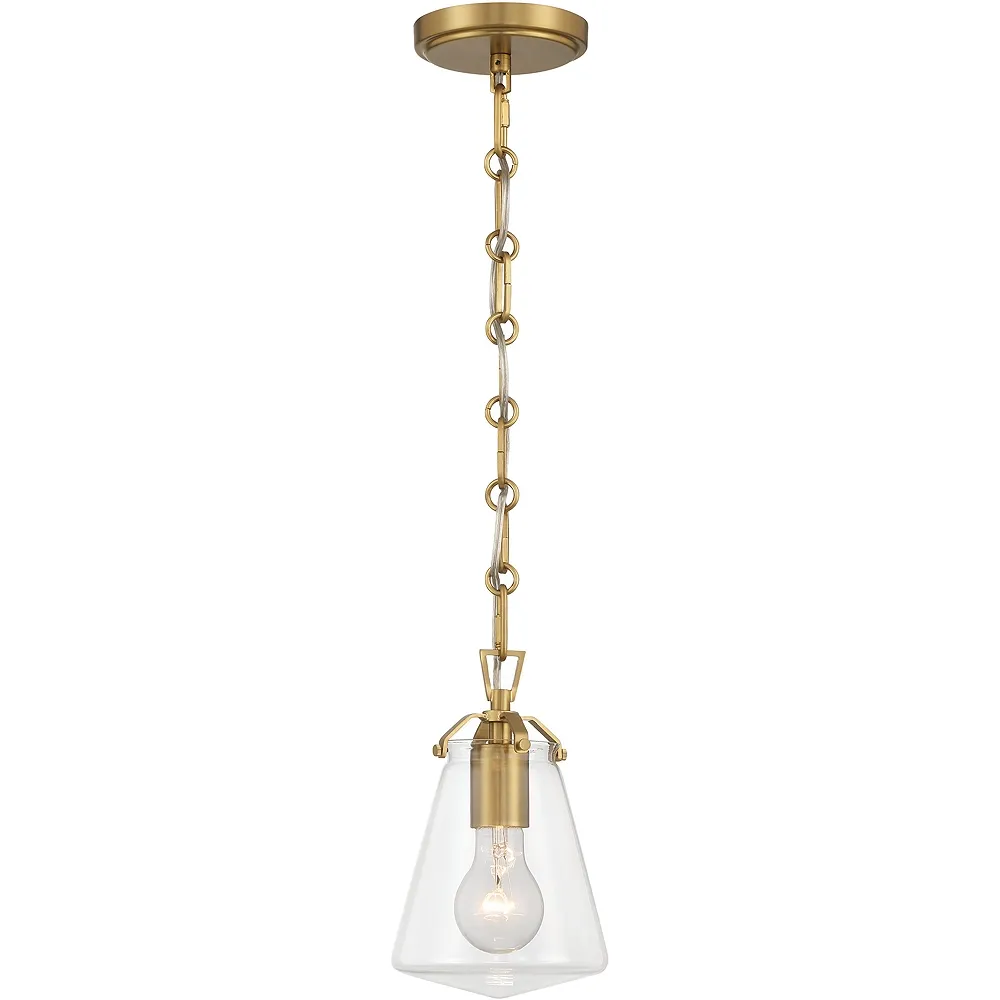 Crystorama Voss 1 Light Luxe Gold Mini Pendant